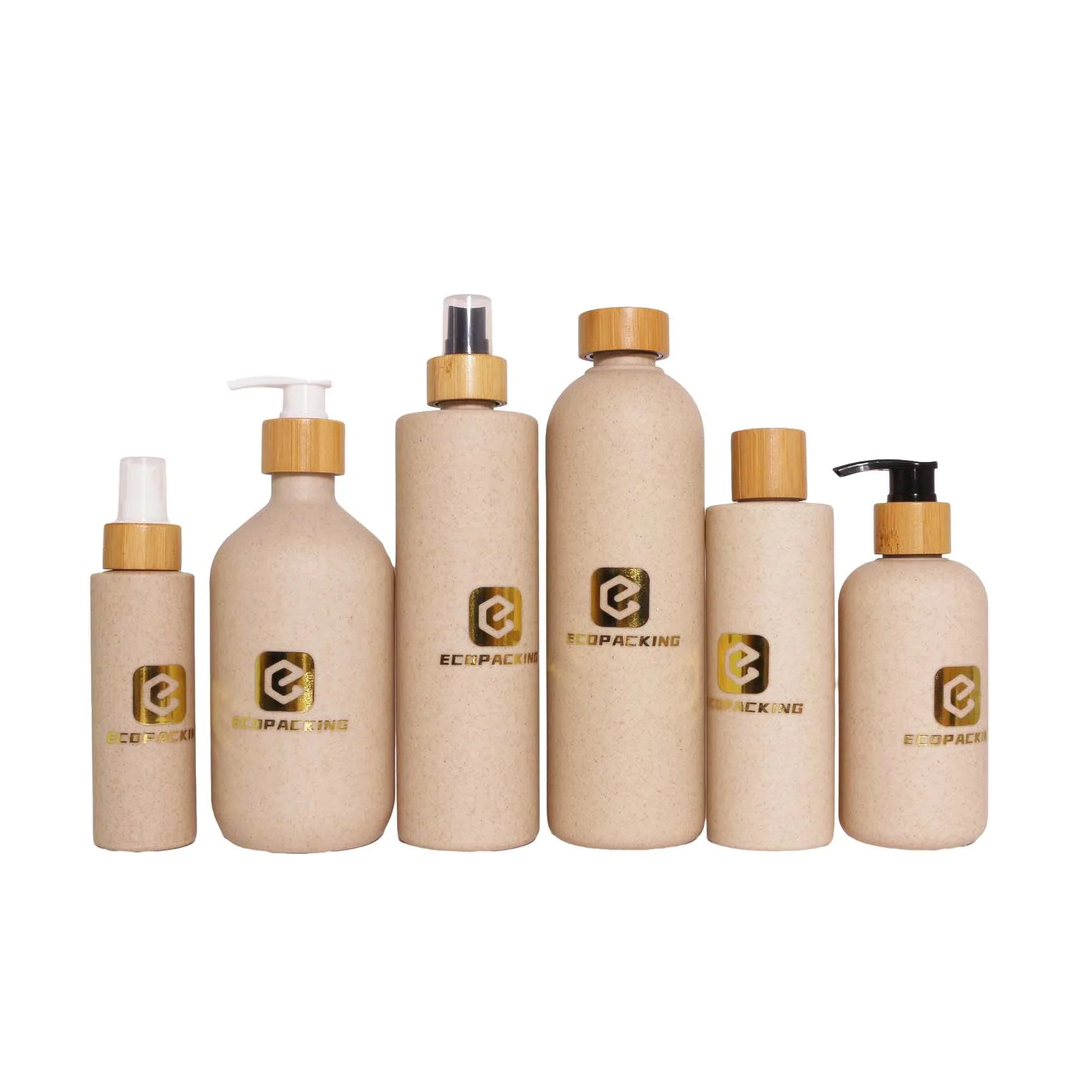 Biodegradable PLA Lotion Shampoo Bottle Eco-Friendly Face Mask Hair Cream Cosmetic 50ml 100ml 30ml 250ml Screen Printed Custom