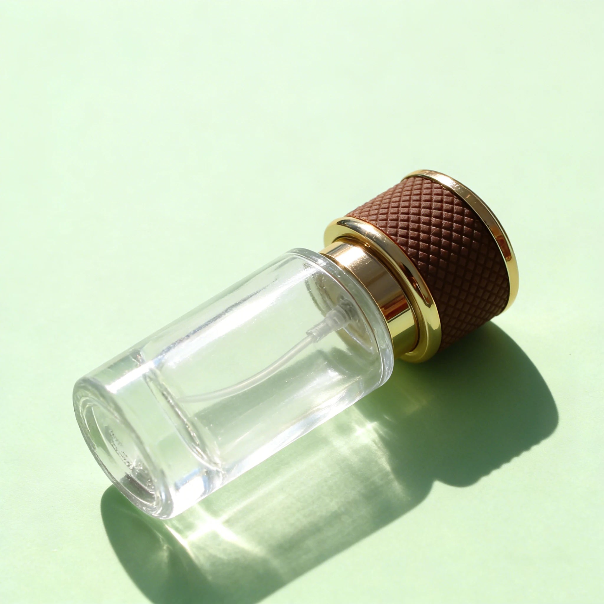 Luxury Empty Round clear Perfume Spray Glass Bottle with Sprayer Refillable with Customized Box 30ml 1oz - 图片 3