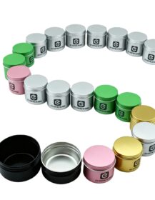 5ml 10ml 30ml 50ml 60ml 80ml 100ml 150ml 200ml Round Aluminum Cosmetic Tin Container Metal Aluminum Jar Silver Jar
