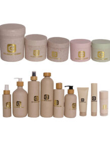 Eco-friendly Plastic Body Butter Jar 100ml 200ml 8oz Wheat Straw Lotion Shampoo Bottle for Cosmetic Packaging F888