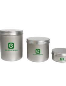 Food Grade 0.5L 500ml  Big Size Aluminum Tin Box Container Tin Jar With Screw Lid
