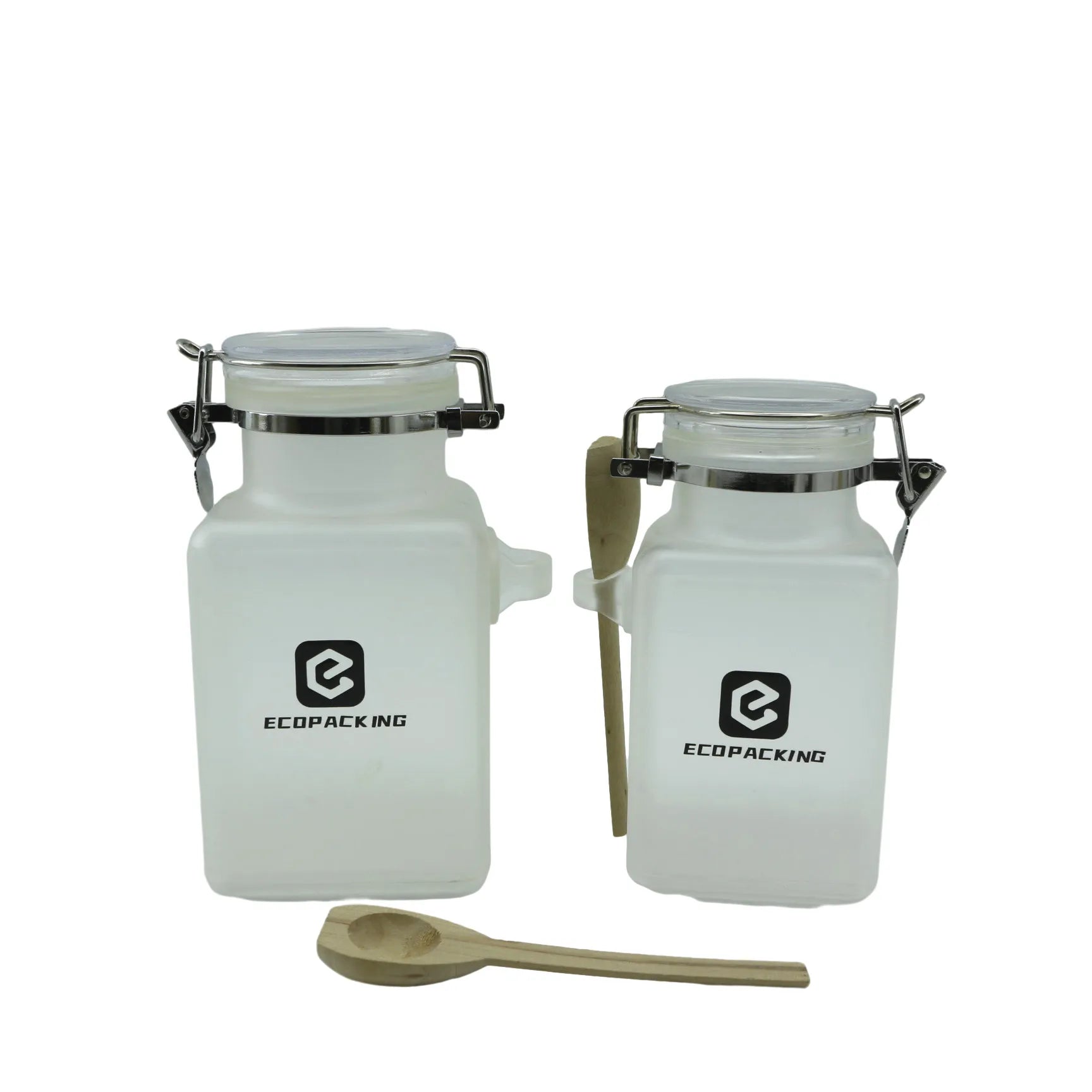 New Design 100g 200g 300g 500g Plastic Bath Body Scrub Salt Square Jar Bath Salt Bottle for Personal Care - 图片 5