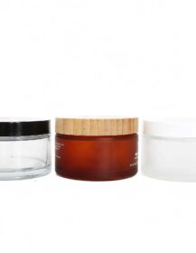 Luxury Frosted Skin Care Glass Face Body Cosmetics Cream 200ml Glass Jars with Lids Packaging