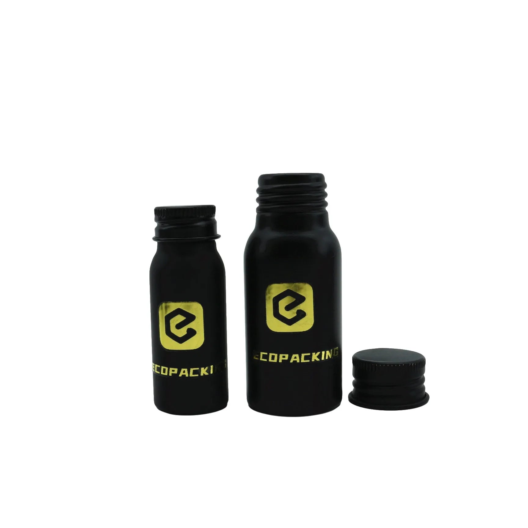 50ml 100ml 200ml 250ml Matte Black Aluminum Bottle with Screw Lid Empty Cosmetic Container - 图片 6