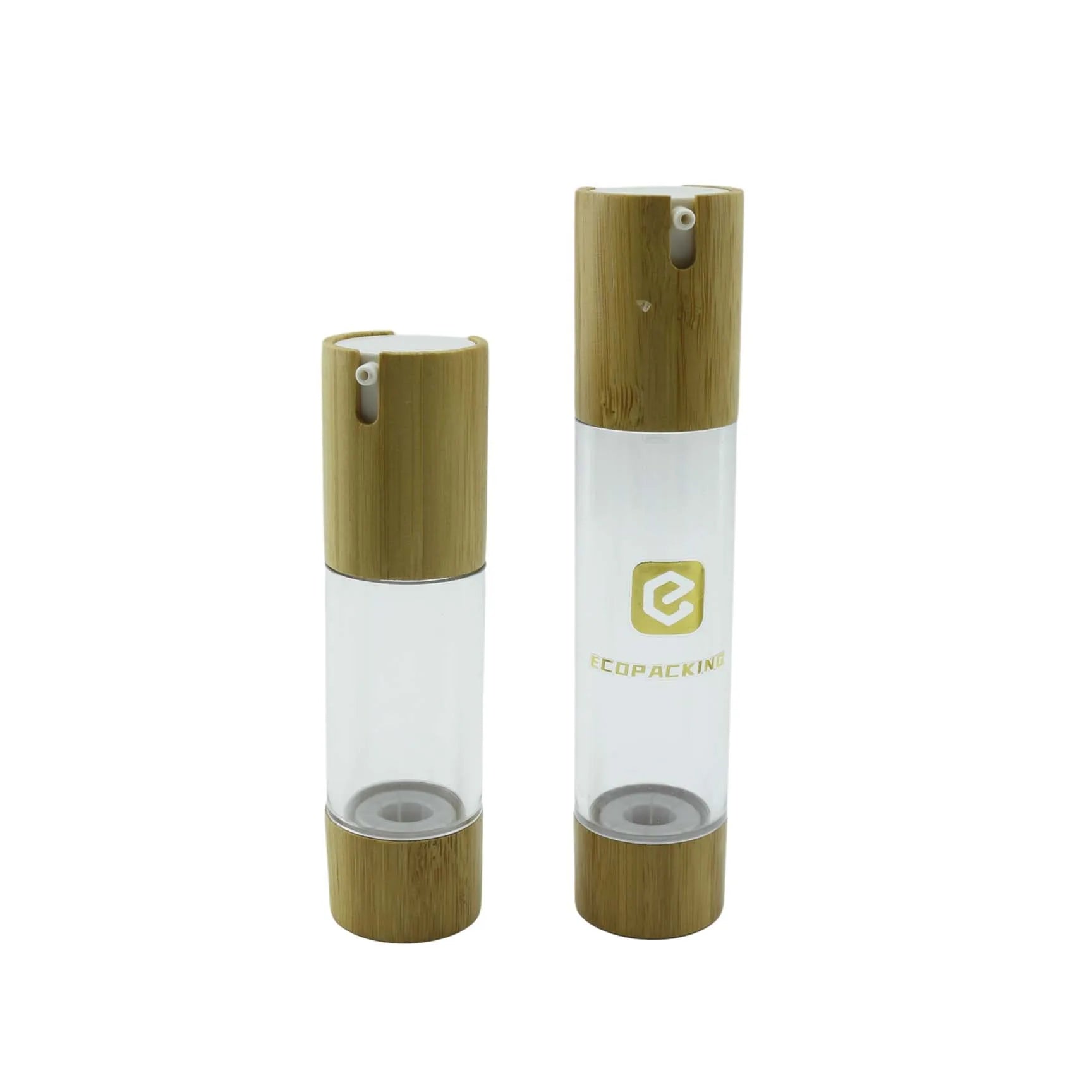 Eco Friendly 15ml 30ml 50ml 100ml Bamboo Airless Pump Bottle for Cosmetic Lotion - 图片 5