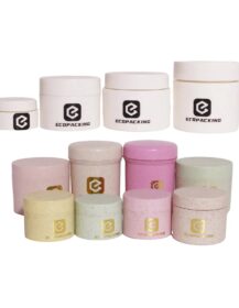 15g 30g 50g 100g 250g Eco Friendly Biodegradable Jars Wheat Straw Pla Container Cosmetic Packaging for Cream Body Butter Pomade