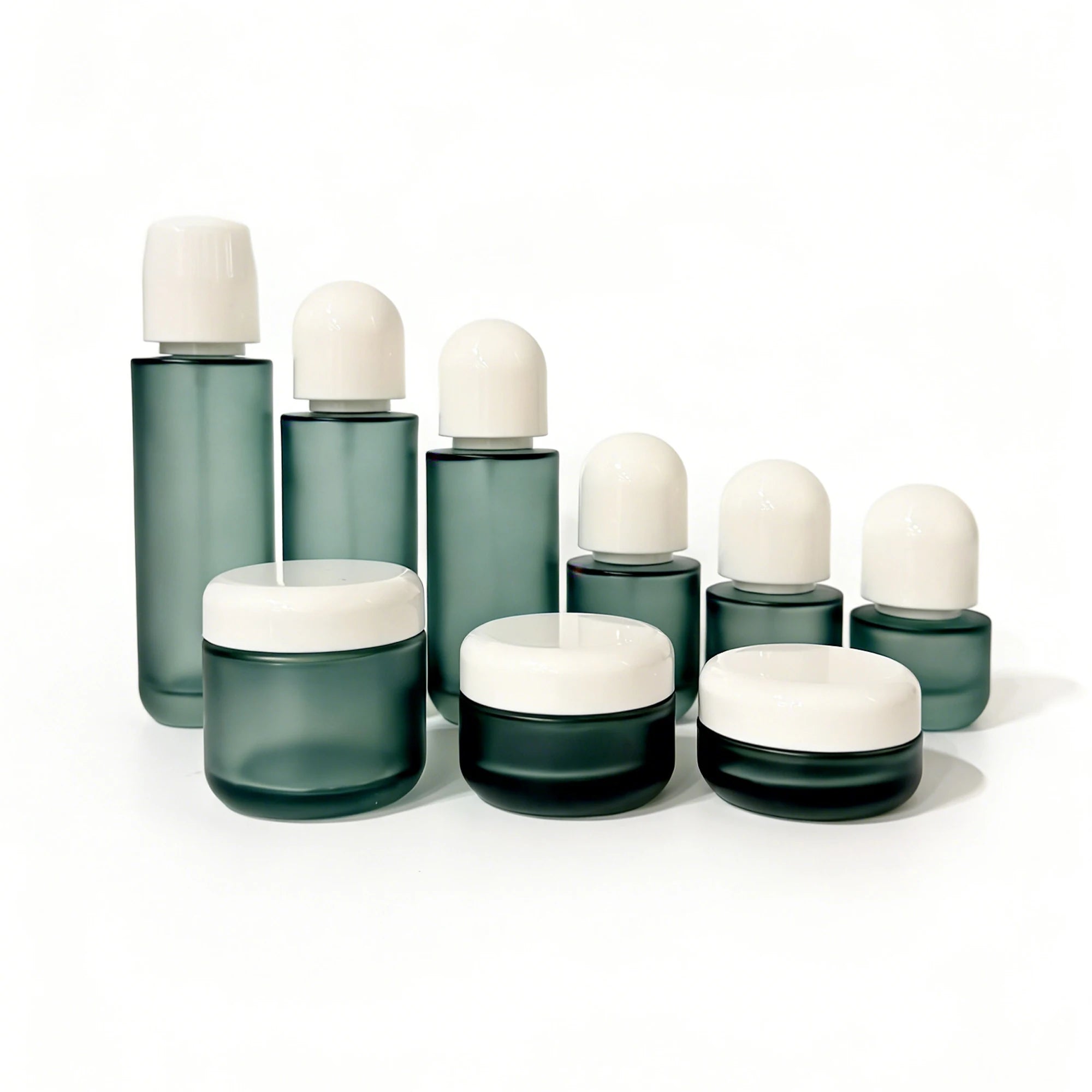 Wholesale for Gold Frosted Glass Beauty Containers Jars Skincare Lotion Pump Bottles Screen Printing for Face Cream - 图片 3