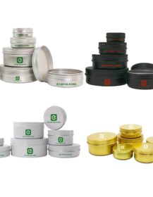 Empty 5ml 10ml 15ml 30ml 50ml 60ml 80ml 100ml 120ml 150ml 200ml 250ml Aluminum Cosmetic Jar Aluminum Candle Jars