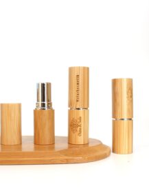 5g Refillable Bamboo Lip Balm Container Natural Bamboo Cosmetic Empty Lip Gloss Tube Packaging