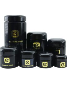 High End Jar for Uv Gel 5g 15g 30g 50g 100g 250g 500g 1000g Empty Black Uv Dark Violet Glass Jar