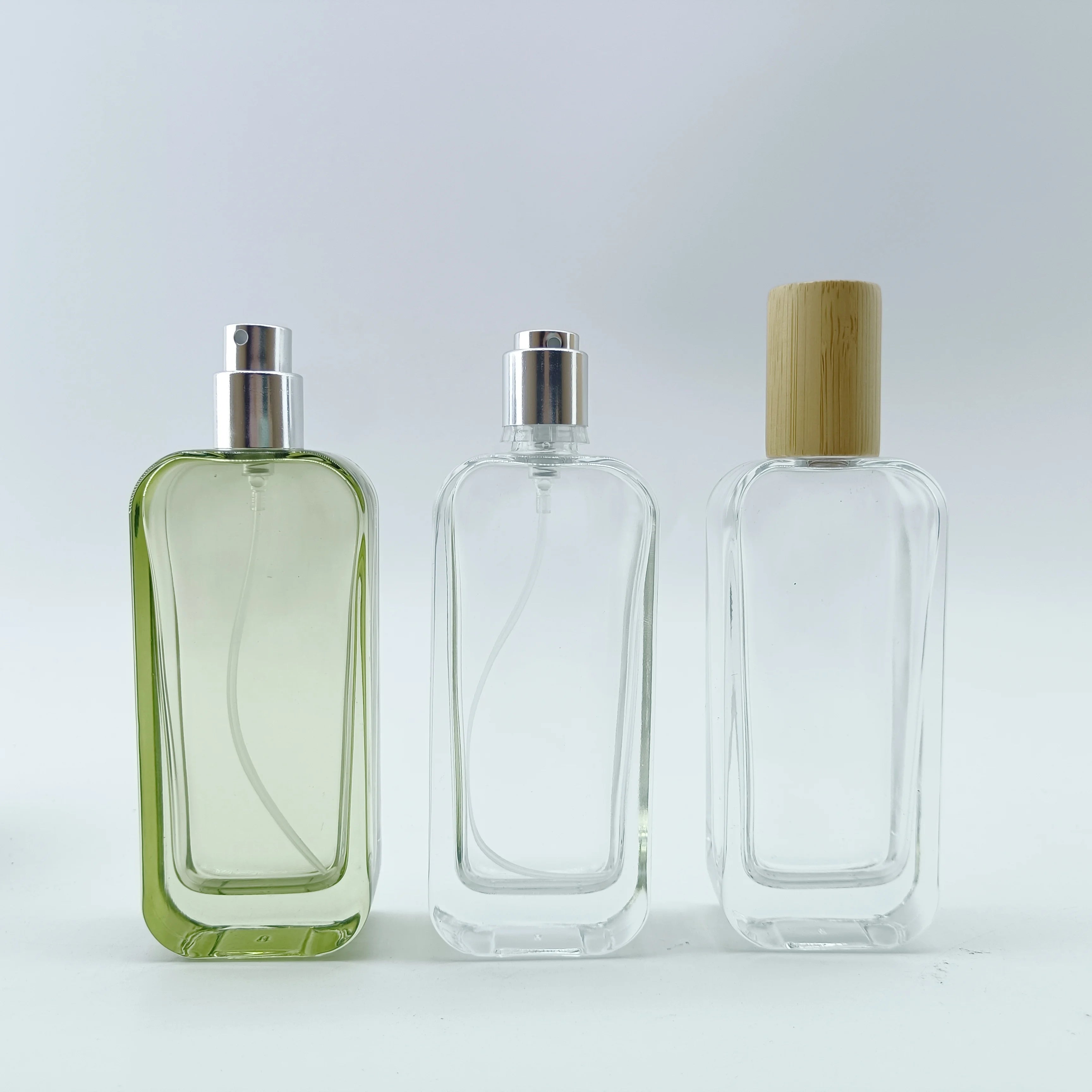 30ml 50ml 100ml Luxury Empty Glass Fragrance Parfum Spray Bottle Cylinder Heavy Base Glass Perfume Bottle With Wooden Cap - 图片 6