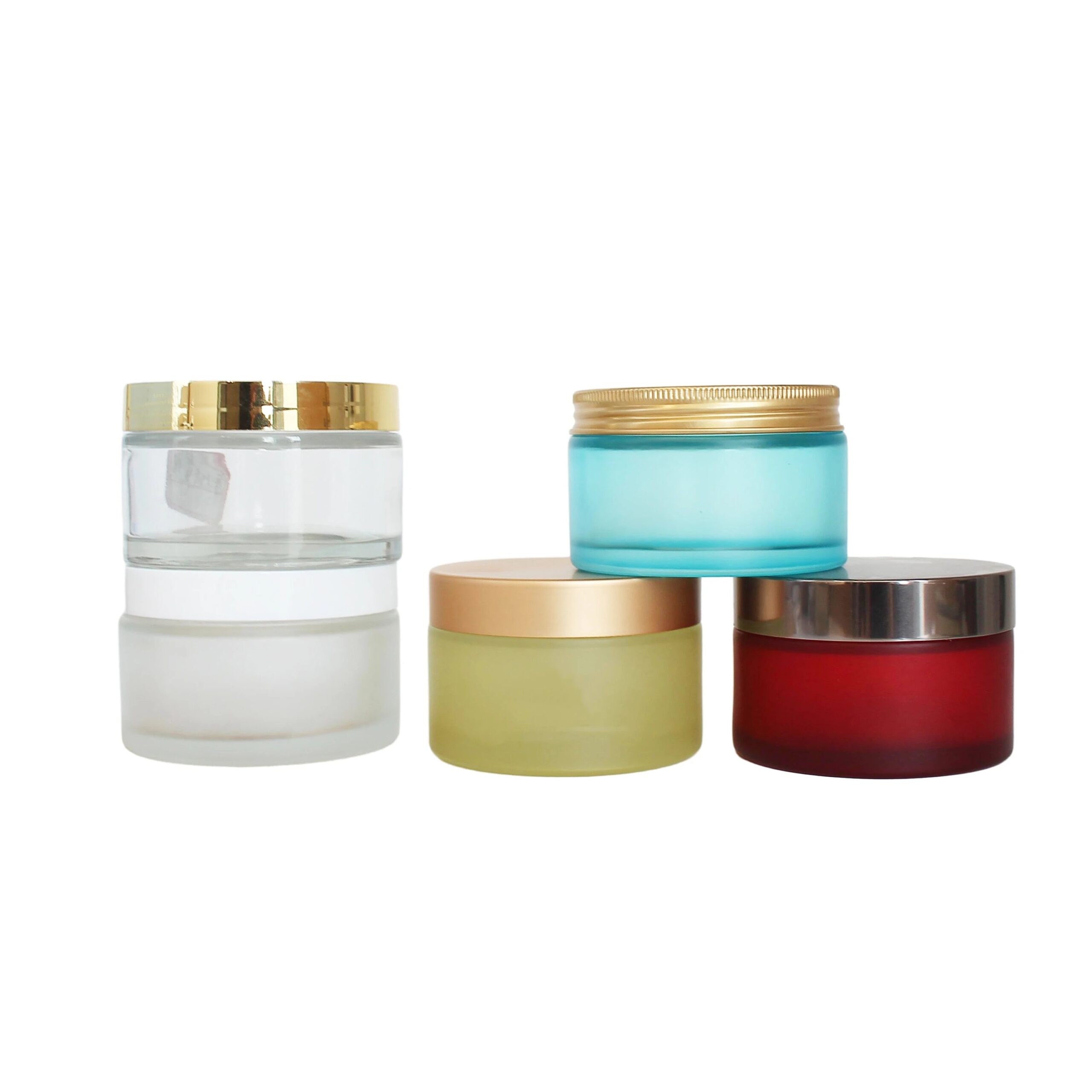 Custom Empty Wide Mouth 6oz Luxury Cosmetic Body Cream Body Scrub Butter Skin Care Glass Jar 200ml 200g Cream Frosted with Lid - 图片 2