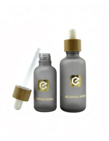 Luxury Empty Cosmetic Round Matte Frosted Face Serum Bottle 15ml 20ml 30ml 50ml 100ml Essential Oil Glass Dropper Bottle