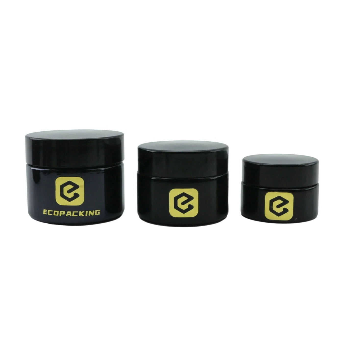In Stock Black Glass Jar 5g 15g 30g 50g 100g 200g 250g 500g 1000g UV Dark Violet Glass Jar Smell Proof Refillable Cream Jar - 图片 6