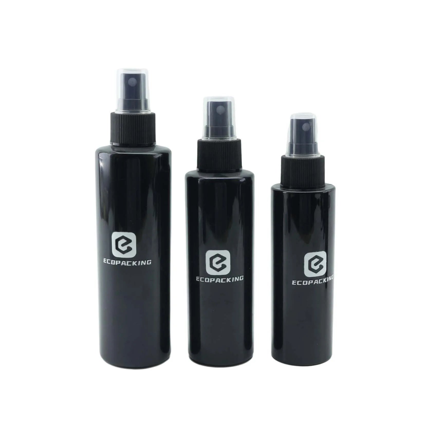 Empty Black Mist Sprayer Plastic Bottle Face Hair Fine Mist Spray Bottles Cosmetics Packaging