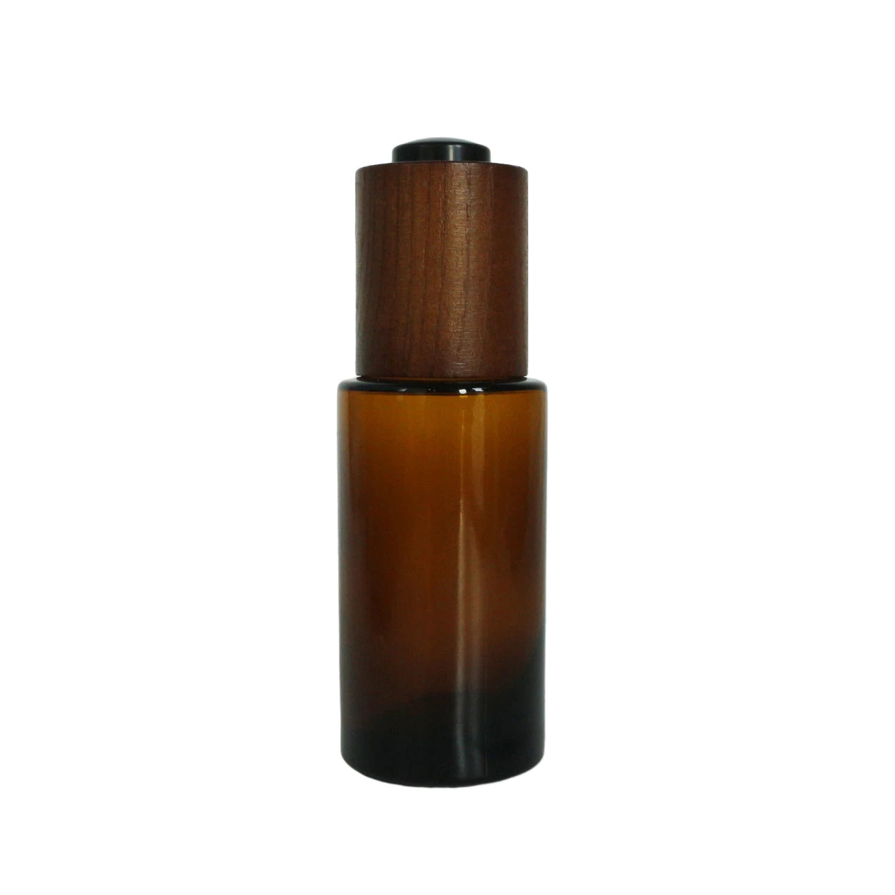 Empty Round 30ml 1oz Amber Glass Lotion Pump Bottle for Essential Oil Hair Oil with Gold Pump - 图片 6