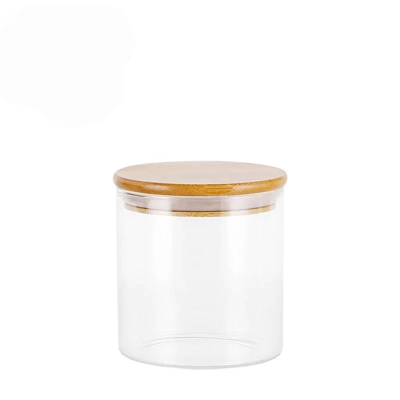 Wholesale 2 oz 4 oz 8 oz 16 oz 500ml Candle Jar clear Thick Glass Candle Jar With Bamboo Lid - 图片 6