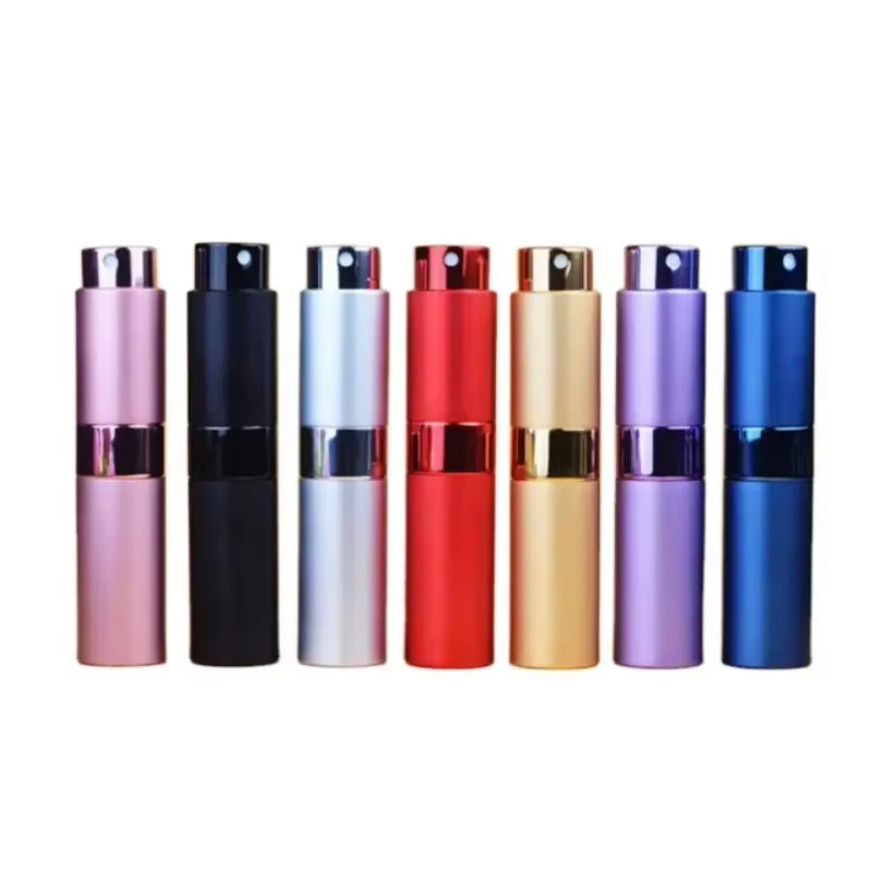 10ml Cross-Border Rotary Perfume Sample Bottle Three-Section Packaging Glass Bottle with Spray Top Perfume Bottling Stock
