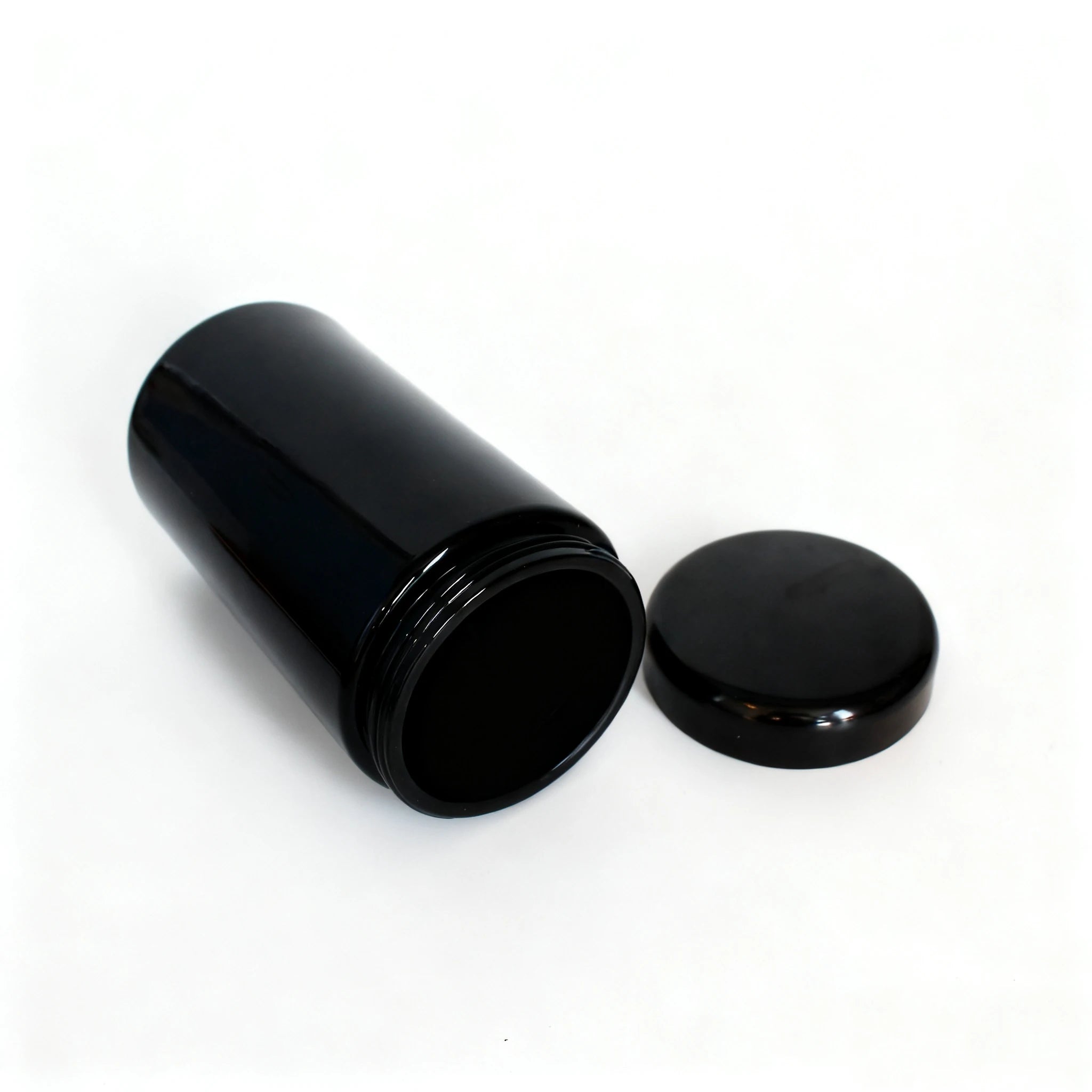 8oz 16oz 32oz 250ml 500ml 1000ml UV Black Dark Violet purple Glass Jar with ABS Bakelite Lid for dry flower loose tea - 图片 2