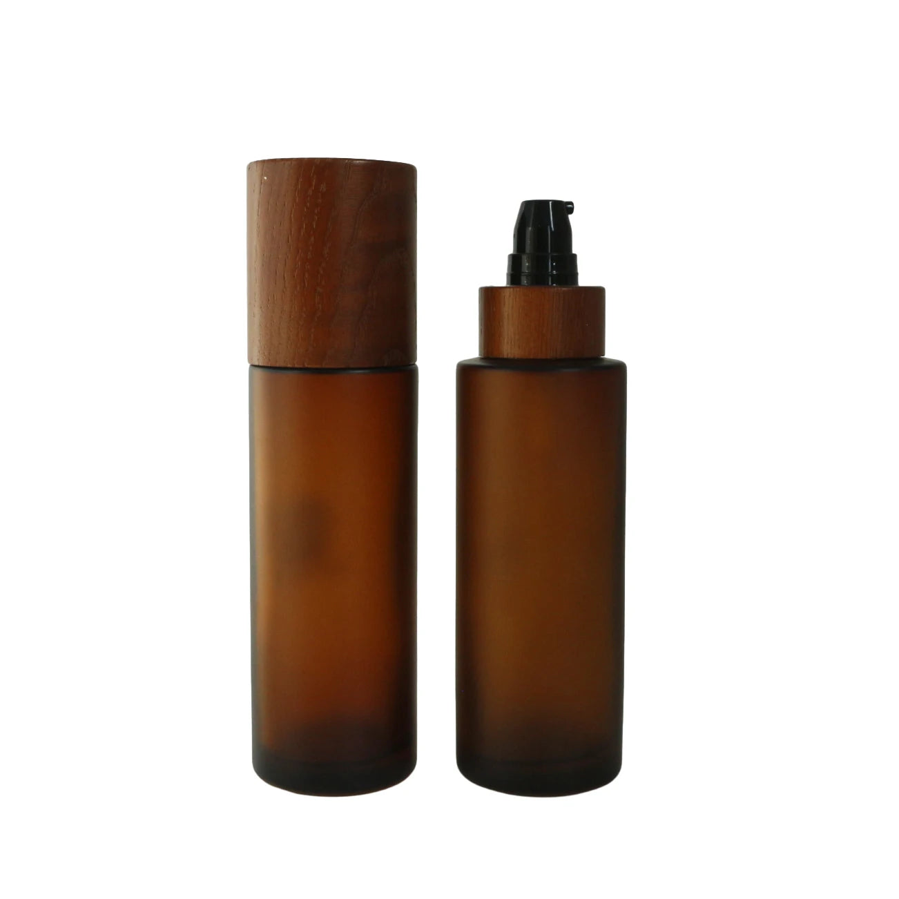 Essential Oil Perfume Cosmetic Dropper Glass Bottle Glass Roll on Bottle with Walnut Wood Cap Ash Wood - 图片 5