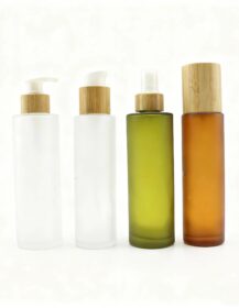 200ml Glass Bottle With Lotion Pump for Lotion Packing Frosted Cream Glass Jar Cosmetic