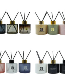 Good Quality 100ml Glass Reed Diffuser Bottle with Cork Sealing Screen Printed Flat Design for Perfume XXX8888
