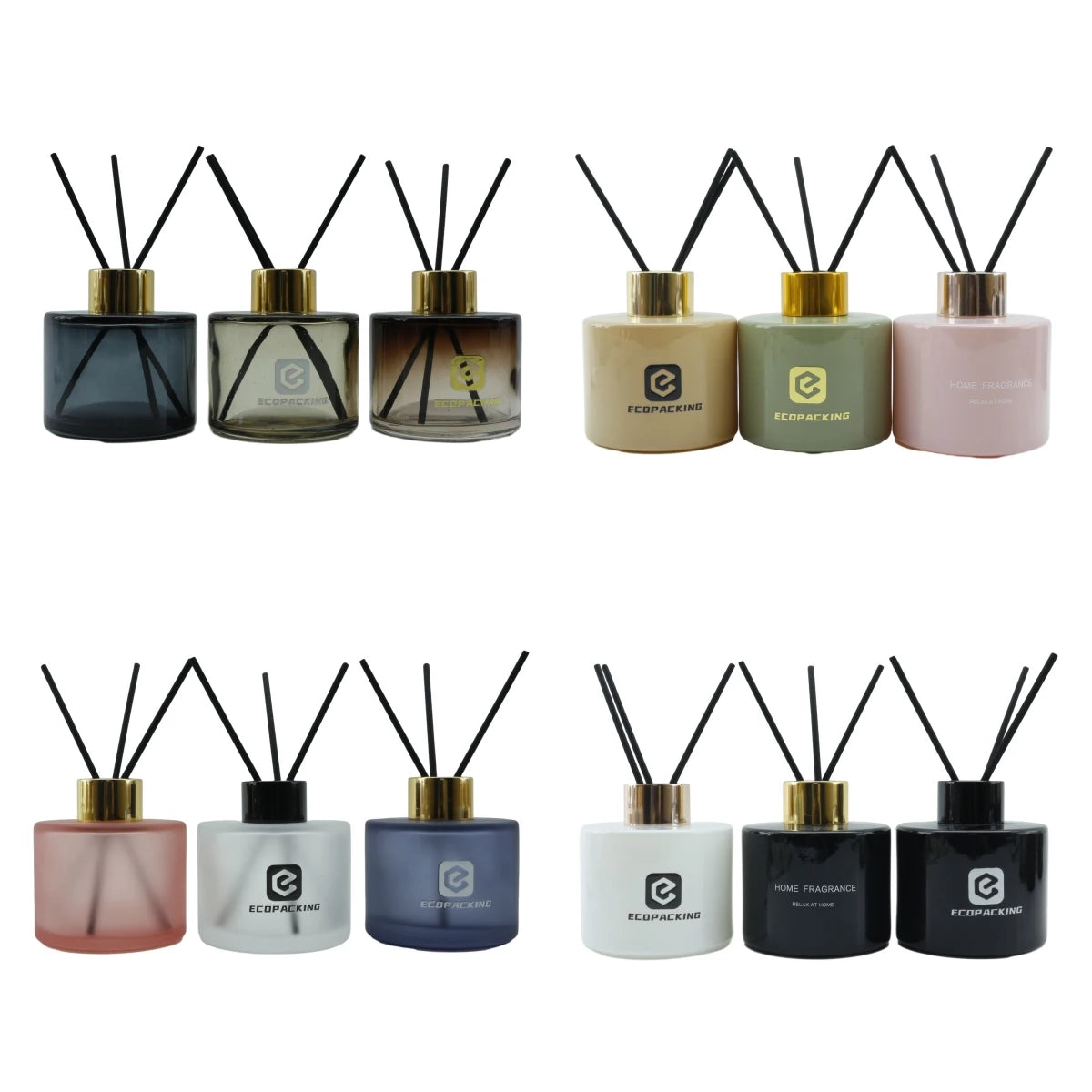 Good Quality 100ml Glass Reed Diffuser Bottle with Cork Sealing Screen Printed Flat Design for Perfume XXX8888