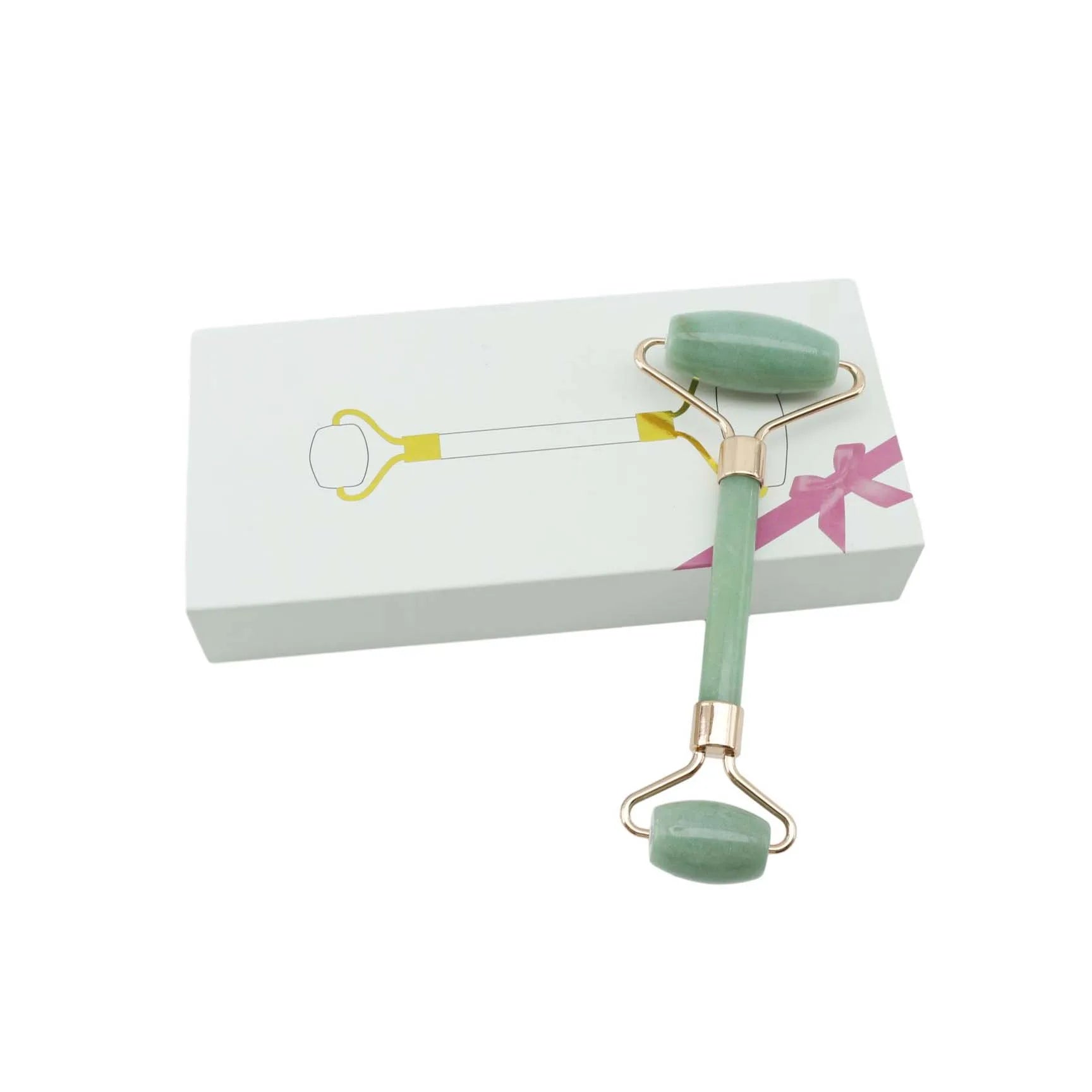 Custom Jade Eye Roller Serum Massager Stone Wholesale Natural Anti Aging Jade Face Massage Roller Gua Sha Set