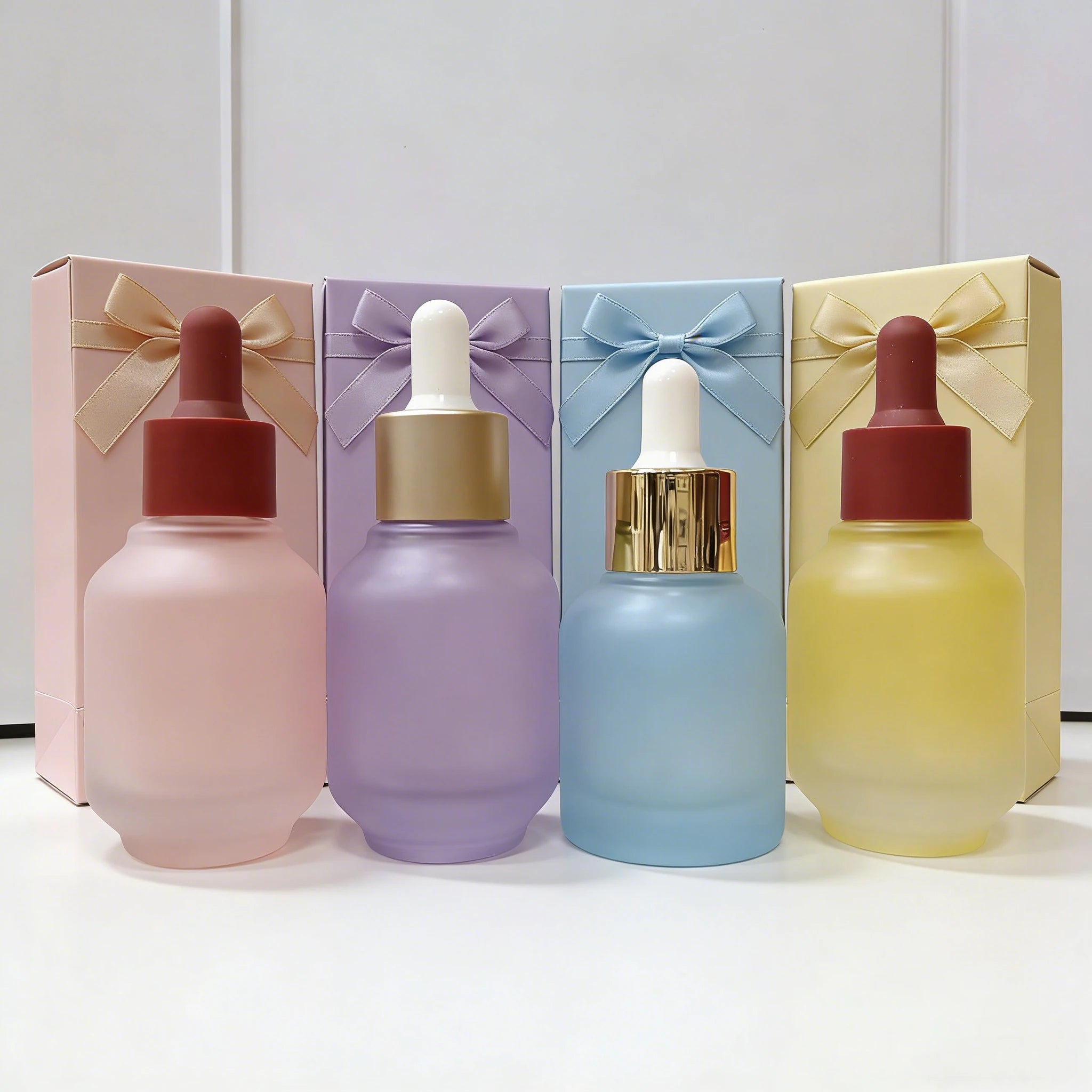 30ml 1oz Lantern Shape Glass Essence Bottle Essential Oil Bottles with Dropper for Cosmetic Packaging