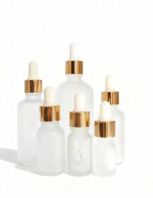 Luxury Empty Frosted Glass Dropper Bottle With Dropper Serum Essential Oil Cosmetic Packaging