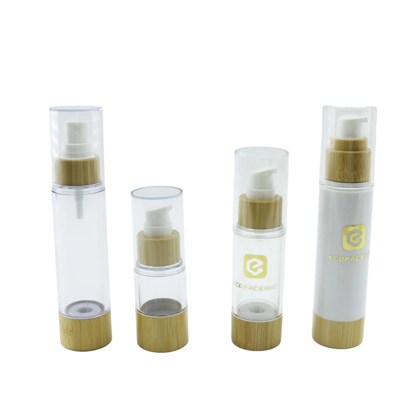 15ml 30ml 50ml 100ml 120ml Bamboo Jar Airless Pump with for Cap Custom Print for Shampoo/Skin Care Serum/Lotion Cream - 图片 7