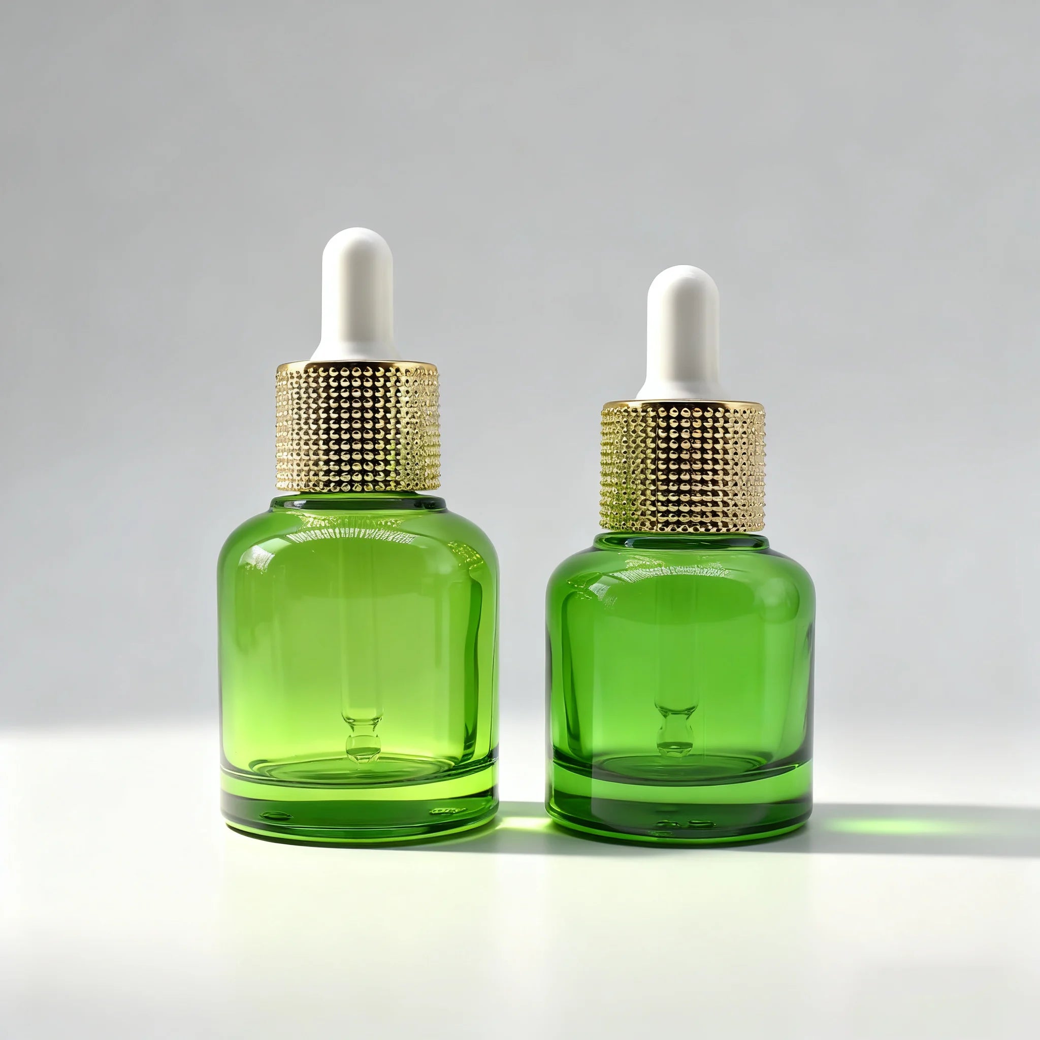 10ml 20ml 30ml Empty Essential Oil Glass Bottle Green Face Serum Glass Bottle With Dropper - 图片 4