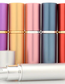 Mini Luxury Aluminum 5ml 10ml Refillable Perfume Oil Bottle Unique Empty Pump Sprayer for Skin Care Liquid Package Personal Care