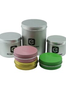 Metal Tin Container Aluminum Jar 50ml 100ml 150ml 200ml for Cosmetic Packaging