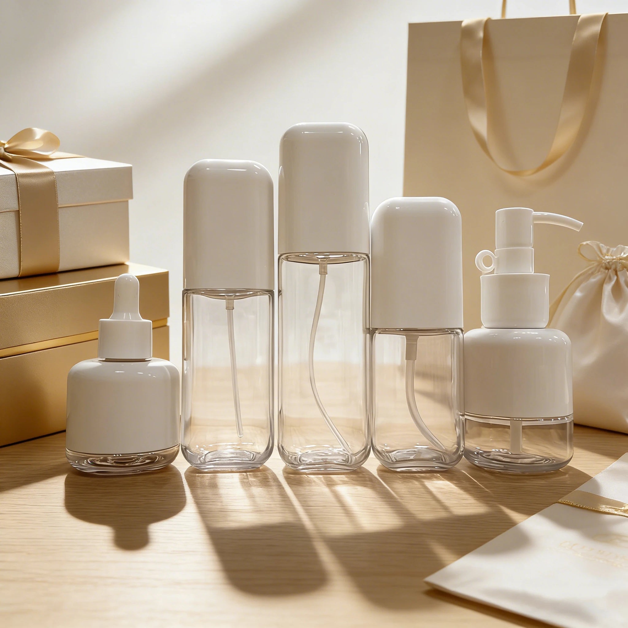Custom Color Empty Luxury Plastic PET Lotion Bottles 80ml 100ml 120ml Square Clear Body Lotion Pump Cosmetic Packaging - 图片 2