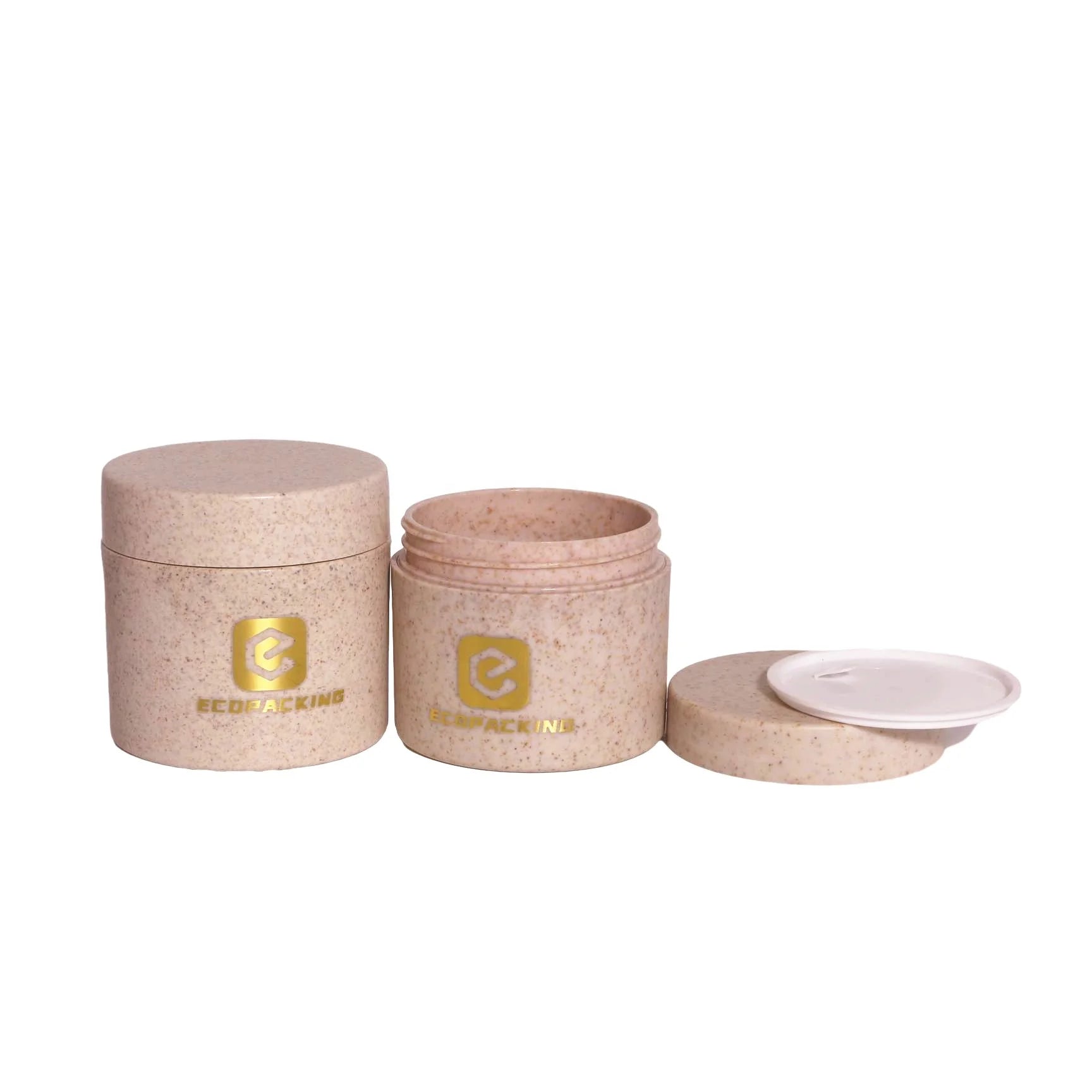 15g 30g 50g 100g 250g Eco Friendly Biodegradable Jars Empty Wheat Straw Jar for Food - 图片 4