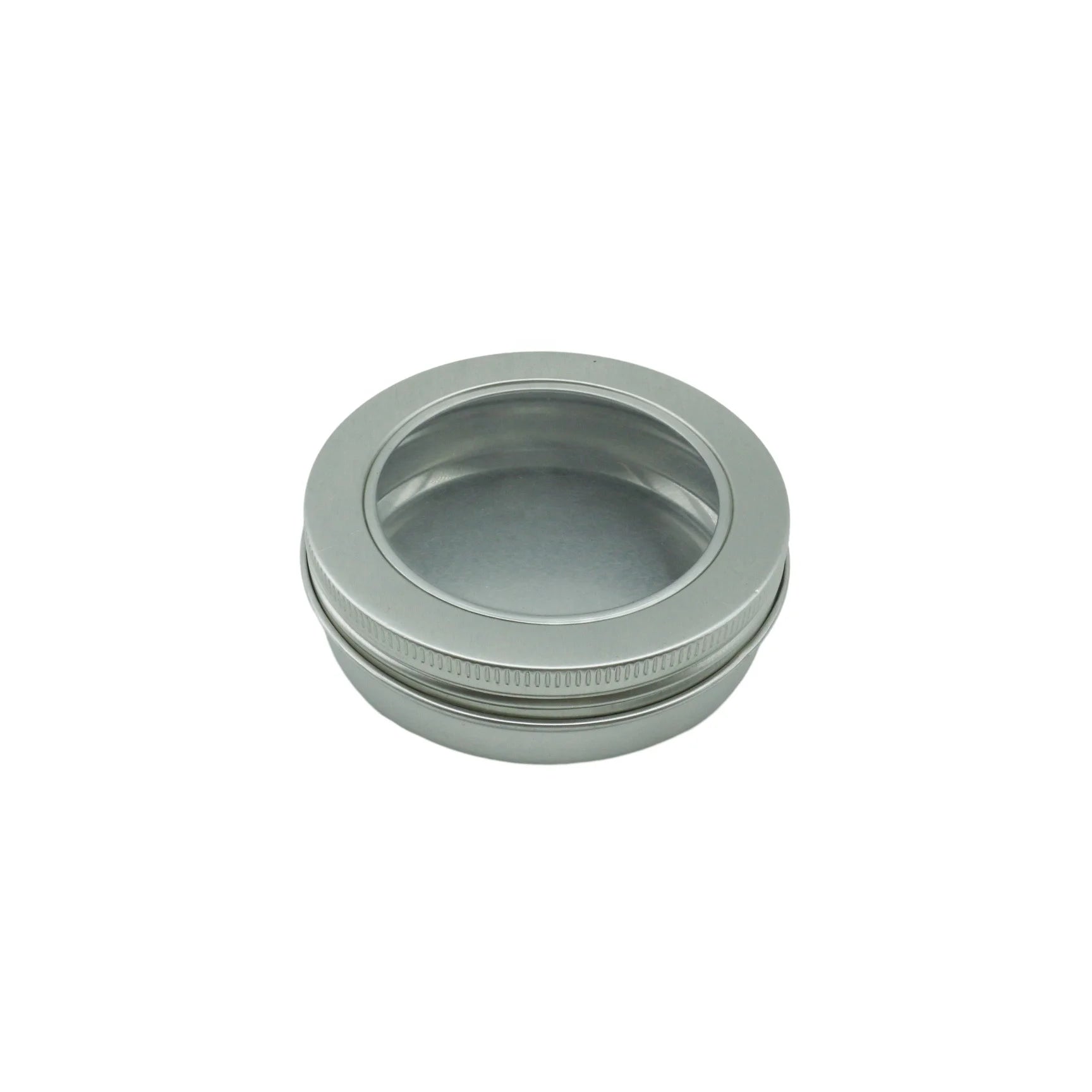 Window Top clear Cap Aluminum Tea Tin Jar with Screw on Lid Food Grade for Saffron Spice Metal Package Round - 图片 4