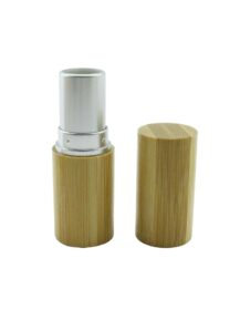 Empty Mini Lipstick Tube 5ml Silver Bamboo Packaging with Carving