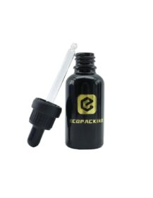 Empty Essential Oils Bottles 5ml 10ml 15ml 20ml 30ml 50ml 100ml Black Glass Ropper Bottles for Cosmetic Packaging