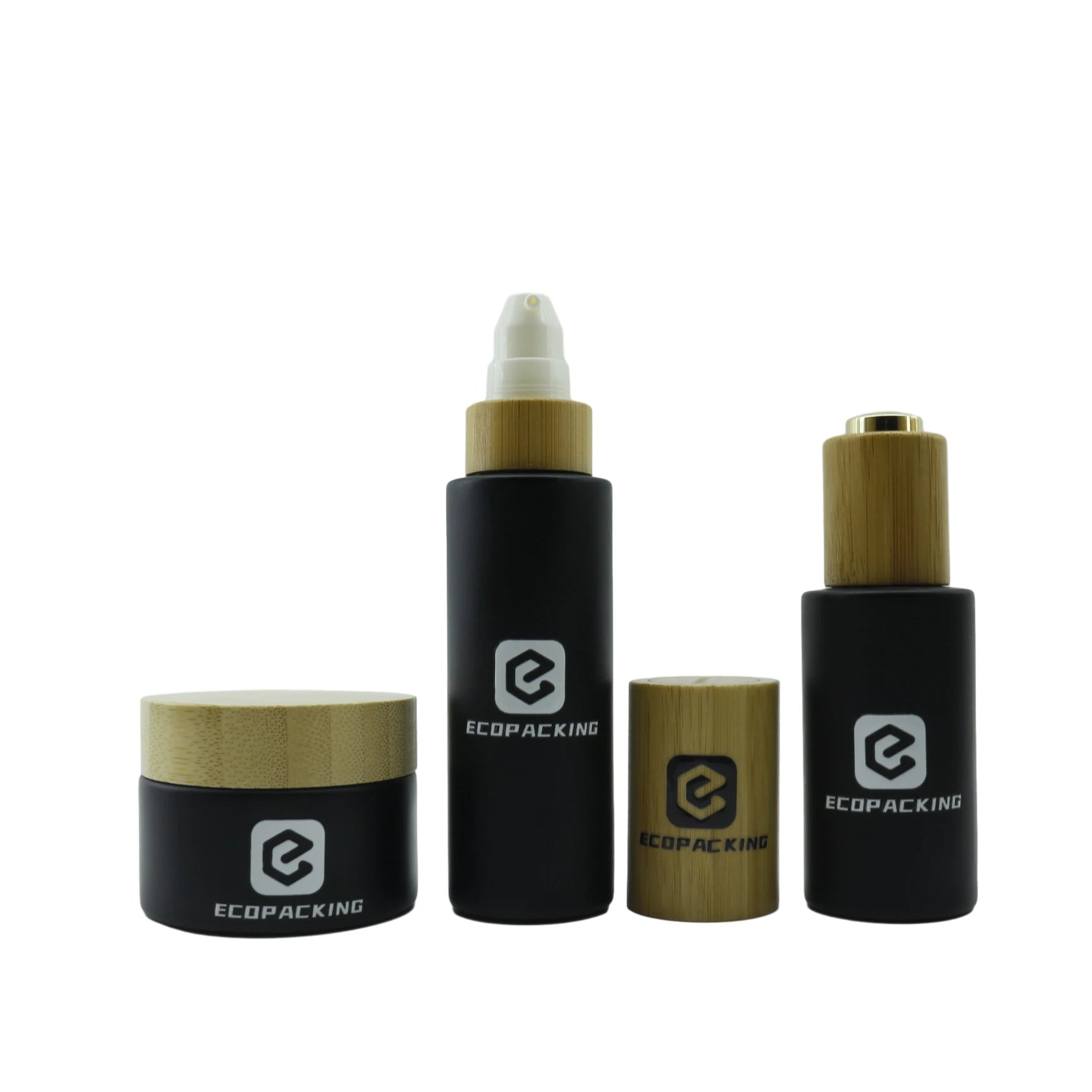Empty Cosmetic Pump Bottle Black Serum Bottle Cosmetic Cream Jar 30ml 50ml 100ml 120ml - 图片 4