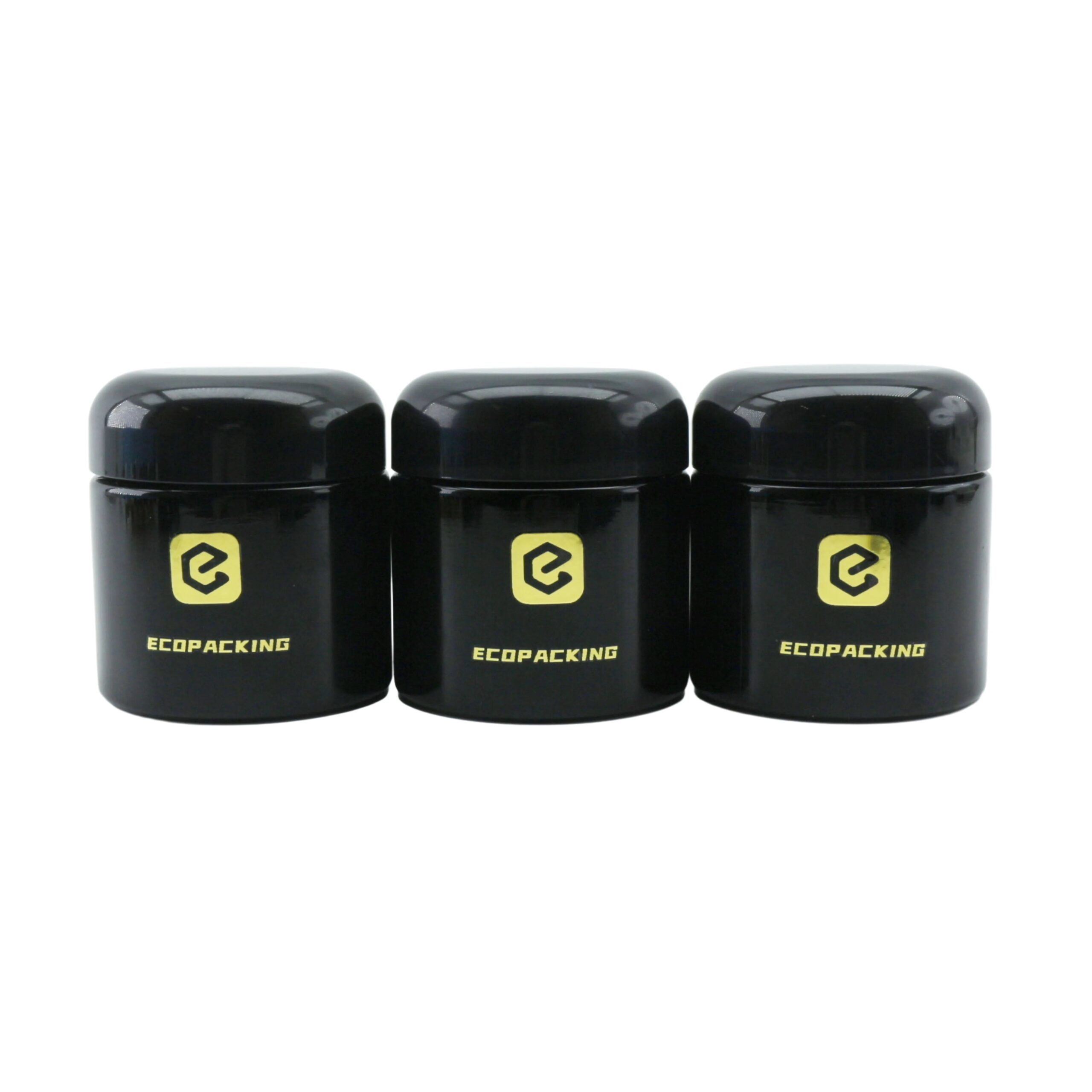 Wholesale Uv Black Jar 100g Dark ultra Violet Glass Jar Cosmetic Container