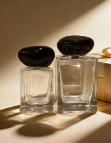Custom Empty Luxury Perfume Container Spray 30ml 50ml 100ml Thick Bottom Glass Square Perfume Bottle with Black Cap