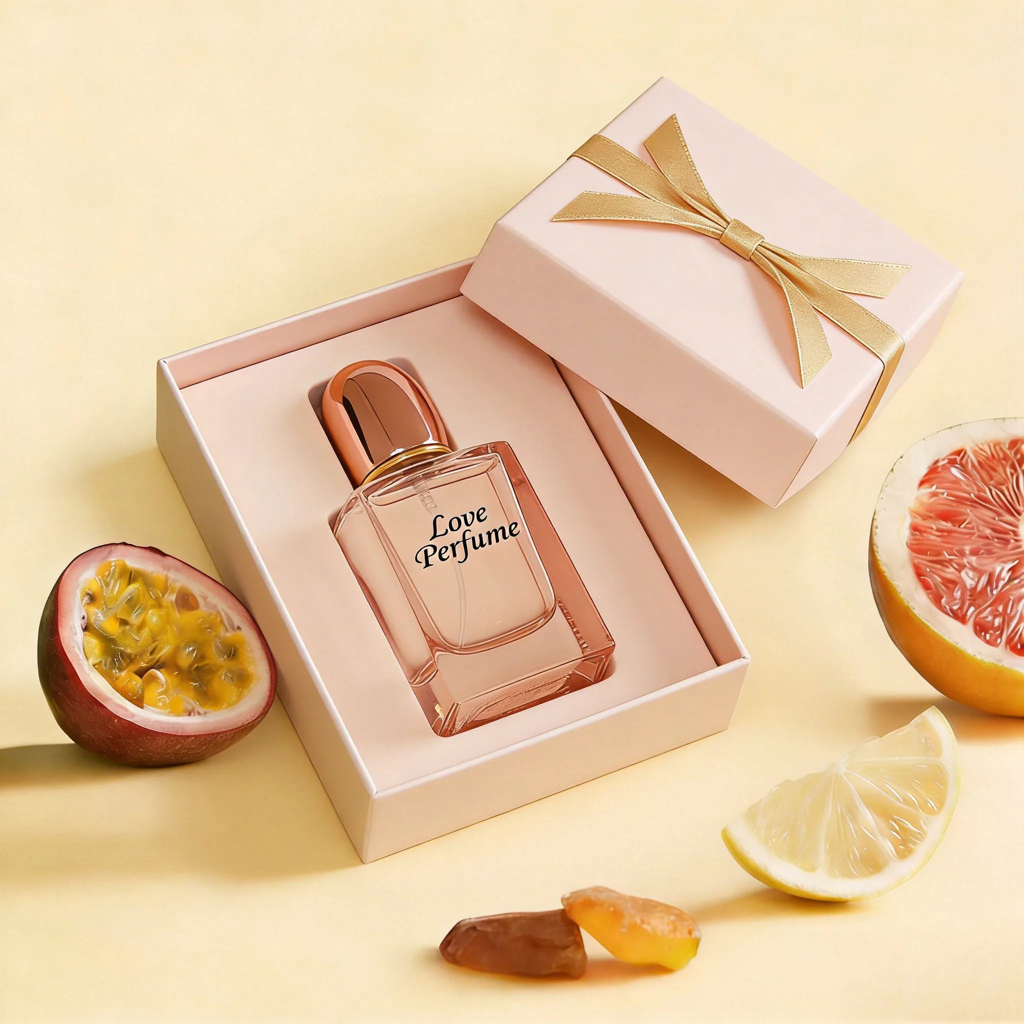 High-End 30ml Empty Pink Glass Perfume Bottle Cosmetic Packaging with Decorative Rose Gold Cap - 图片 3