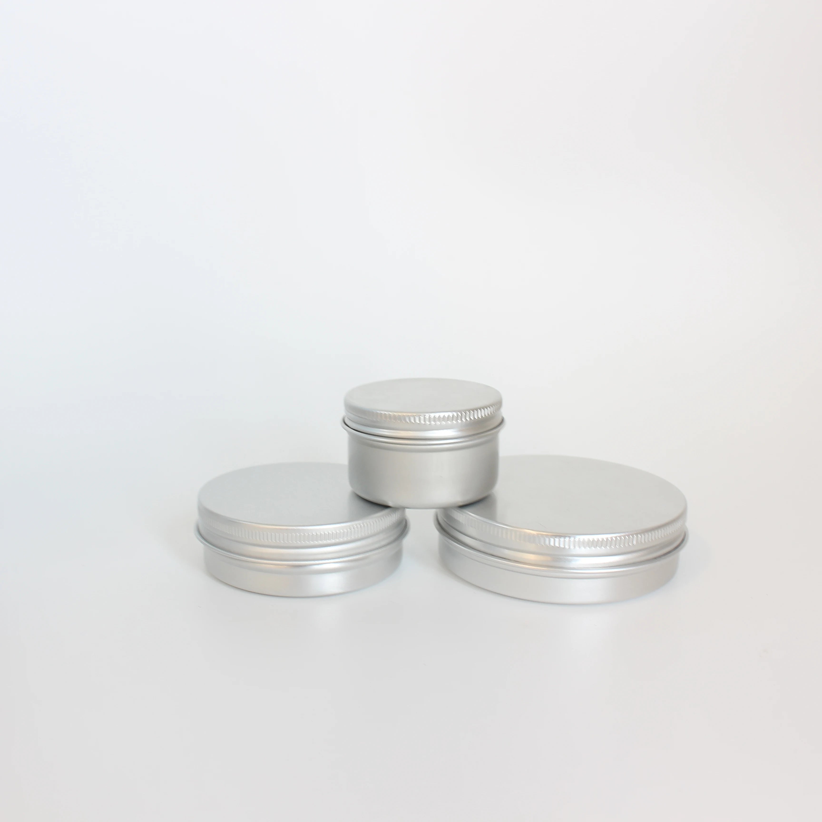 2oz Top Round Silver Storage Jars Metal Aluminum Tin Jar 60 ml Refillable Containers Round Can Aluminium Tins with Screw Lids - 图片 3