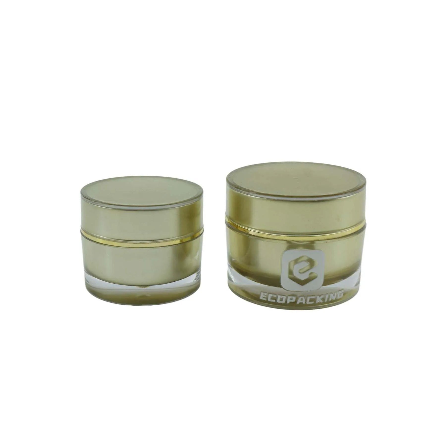 Empty Gold Acrylic Jar Skincare Plastic Cosmetic Face Cream Plastic Jars With Lids - 图片 5