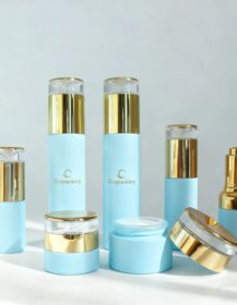 Skincare Packing Set Glass Pump Lotion Bottle 15ml 30ml 50ml 100ml Face Cream Jar 15g 30g 50g 100g