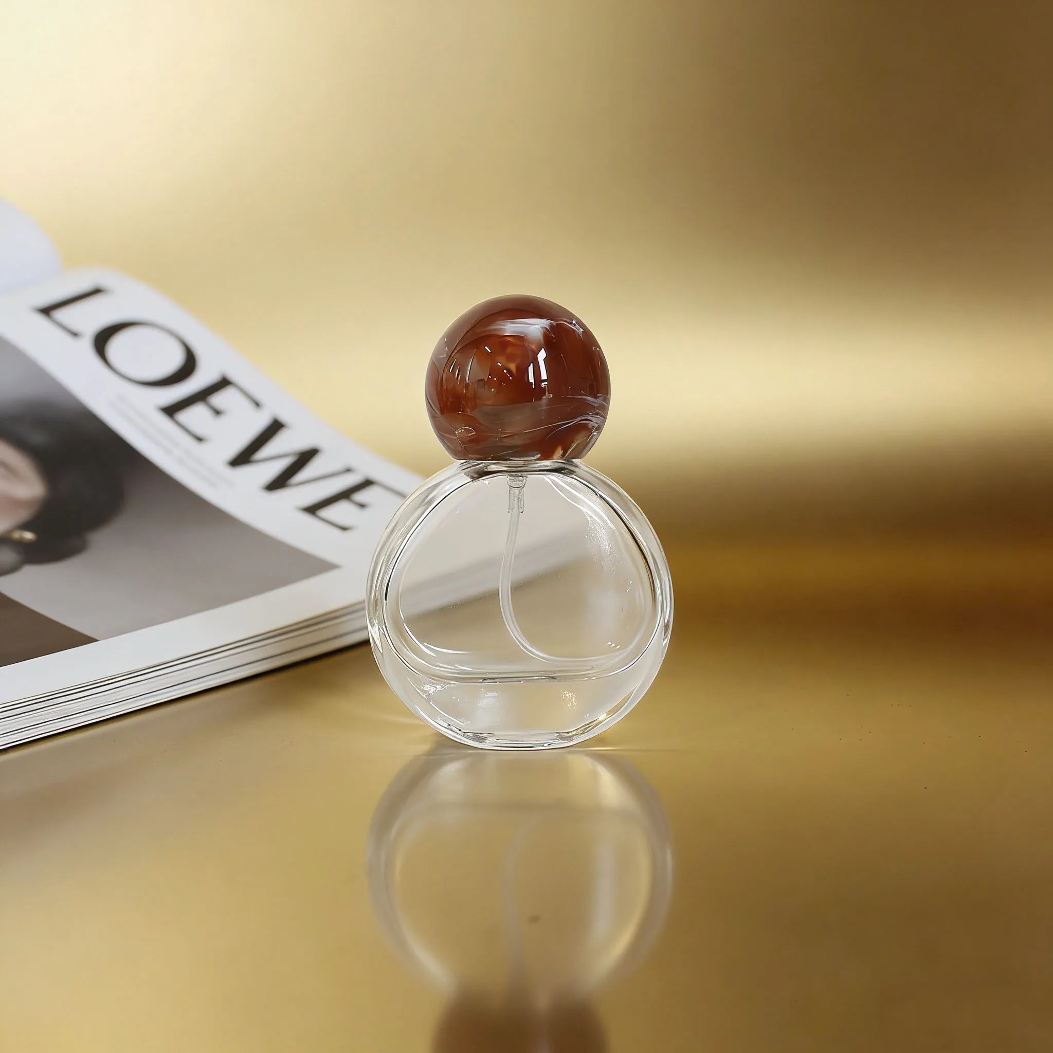 Hot Sale Glass Perfume Spray Bottle 25ml Ball Shape Perfume Container for Cosmetic Packaging - 图片 4