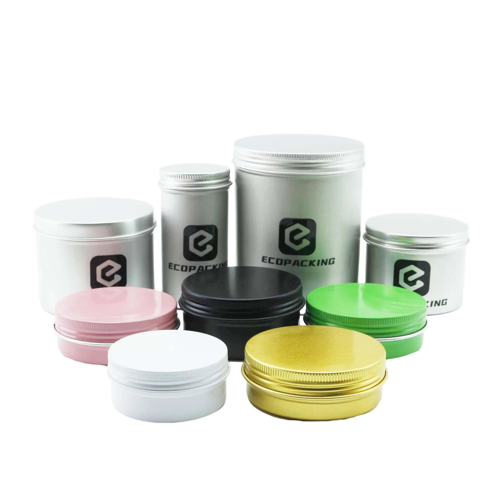 5g 10g 15g 25g 30g 50g 80g 100g 120g 150g 200g 250g 300g 500g Metal Aluminum Cosmetic Cream Candle Jar