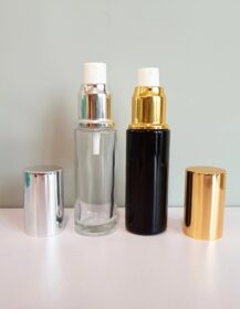 Luxury Cosmetic Package Black Amber Frosted clear Glass Pump Spray Bottle for Hair Oil Perfume 30ml 50ml 100ml