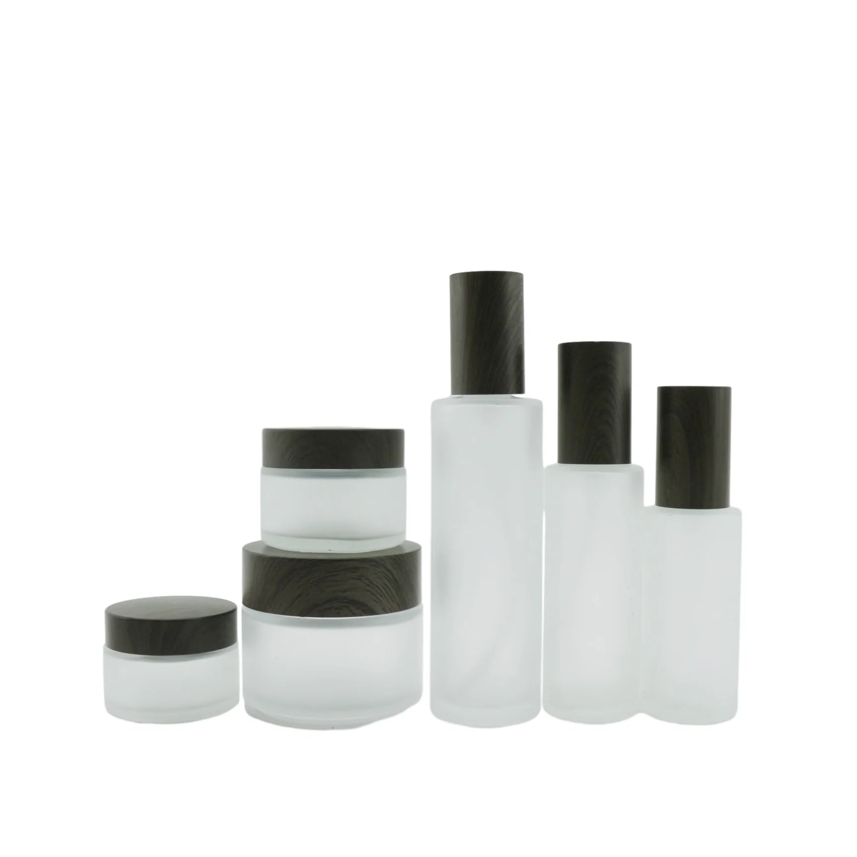 Luxury 20 30 40 50 60 80 100 120 150 ml Cosmetic Skincare Set Packaging Frosted Glass Spray Pump Face Serum Body Lotion Bottle - 图片 4